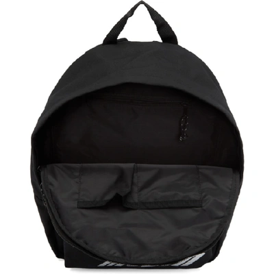 Shop Msgm Black Logo Print Backpack In 99 Black