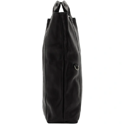 Shop Ann Demeulemeester Black Leather Tote In Andras Blck