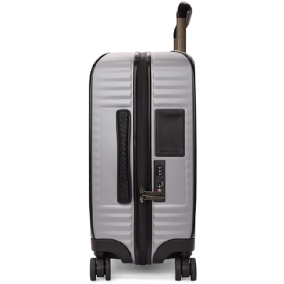 Shop Ermenegildo Zegna Silver Leggerissimo Cabin Suitcase In Arg Silver