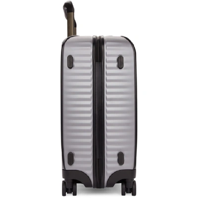 Shop Ermenegildo Zegna Silver Leggerissimo Cabin Suitcase In Arg Silver