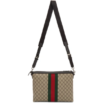 Shop Gucci Beige Medium Gg Supreme Messenger Bag In 9692 Beige