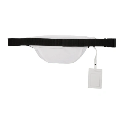 Shop Maison Margiela White Canvas Fanny Pack In 100 White