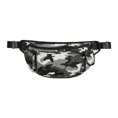 Shop Juunj Juun.j Black And Grey Camo Bum Bag In 5 Black