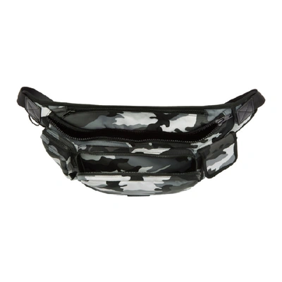 Shop Juunj Juun.j Black And Grey Camo Bum Bag In 5 Black