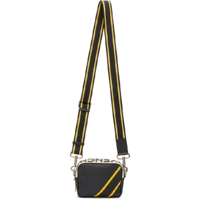 Shop Givenchy Black And Yellow Reverse Logo Crossbody Bag In 003 Black/y