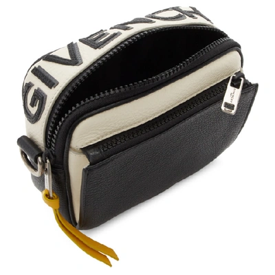 Shop Givenchy Black And Yellow Reverse Logo Crossbody Bag In 003 Black/y