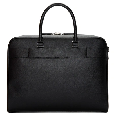 Shop Prada Black Saffiano Travel Briefcase In F0002 Nero