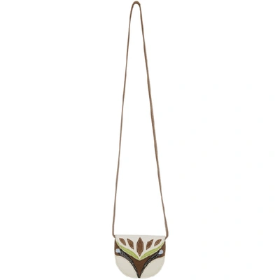 Shop Lanvin Off-white And Brown Small Mask Bag In B061creamca
