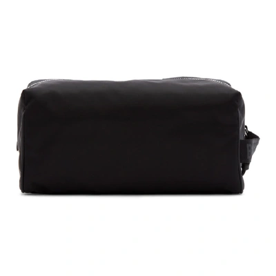 Shop Burberry Black Horseferry Print Wash Bag In Black/white