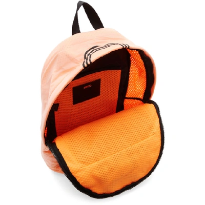 Shop Kenzo Orange Large Logo Backpack In 41 Margold