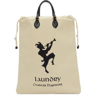 Shop Gucci White 'chateau Marmont' Laundry Tote In 9563 White