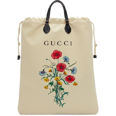 Shop Gucci White 'chateau Marmont' Laundry Tote In 9563 White