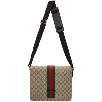 Shop Gucci Beige Gg Supreme Messenger Bag In 9692 Beige