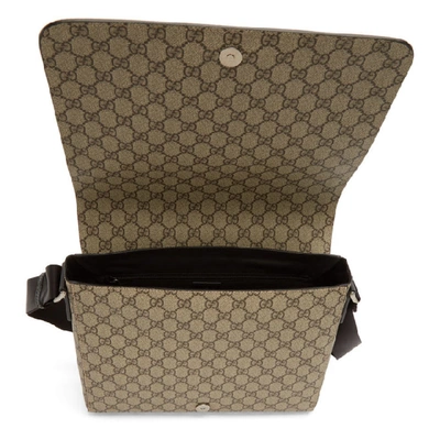 Shop Gucci Beige Gg Supreme Messenger Bag In 9692 Beige