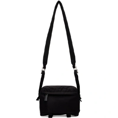 Shop Prada Black Nylon Messenger Bag In Nero
