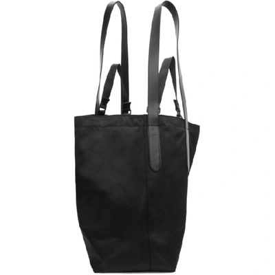 Shop Lanvin Black Satin Twisted Shopper Tote In 10 Black