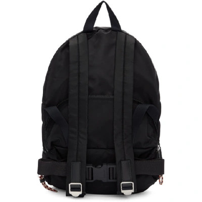 Shop Burberry Black Convertible Logo Backpack