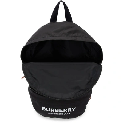 Shop Burberry Black Convertible Logo Backpack