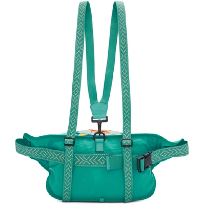 Shop Gucci Blue 80s Logo Patch Belt Bag In 3961 Blue