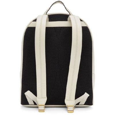 Shop Gucci White Print Backpack In 8824 White