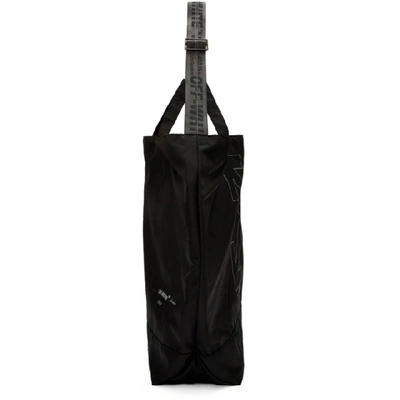 Shop Off-white Black Unfinished Arrows Tote In 1091 Blksil