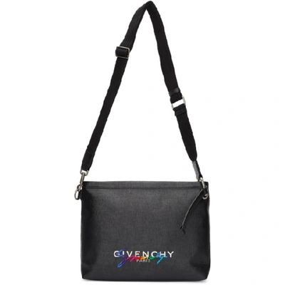 Shop Givenchy Black Signature Crossbody Bag In 001-black