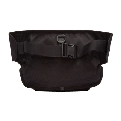 Shop Gucci Black Tenebre Logo Patch Belt Bag In 1058 Black