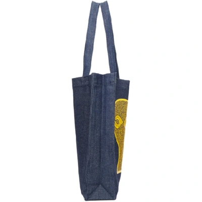 Shop Apc A.p.c. Blue Brain Dead Edition Shopping Tote