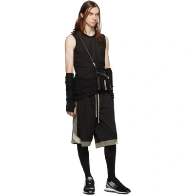 RICK OWENS 黑色 MOON 口袋单肩包