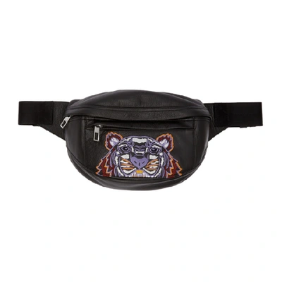 Shop Kenzo Black Kampus Tiger Belt Bag In 99b Black