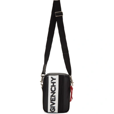 Shop Givenchy Black And White Mc3 Crossbody Bag In 004-blk/wht