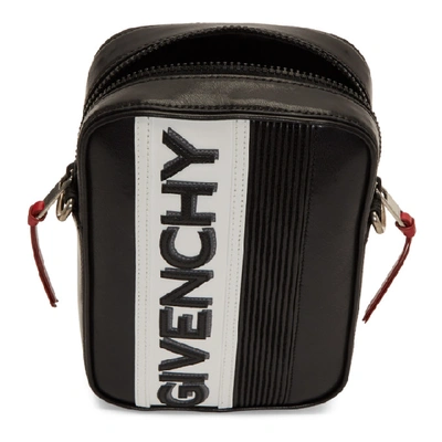 Shop Givenchy Black And White Mc3 Crossbody Bag In 004-blk/wht