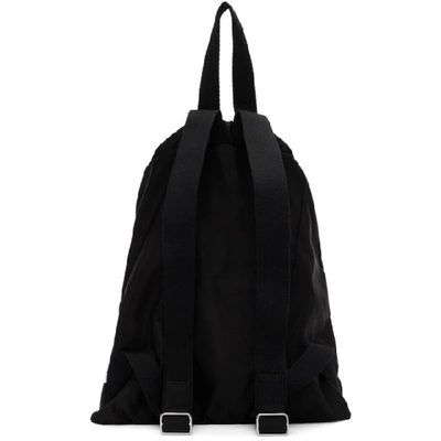 Shop Mcq By Alexander Mcqueen Black Swallow Drawstring Backpack