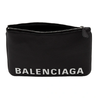 Shop Balenciaga Black Urban Pouch In 1060 Blk/lw