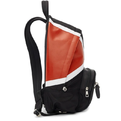 Shop Neil Barrett Black And Red Contrast Detail Backpack In 1133.blkrd
