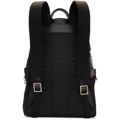 Shop Dolce & Gabbana Dolce And Gabbana Black Logo Tape Vulcano Backpack In 8p928 Nero