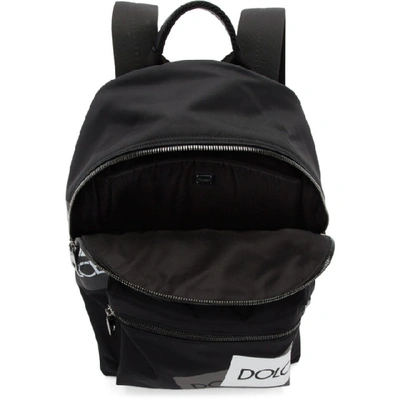 Shop Dolce & Gabbana Dolce And Gabbana Black Logo Tape Vulcano Backpack In 8p928 Nero