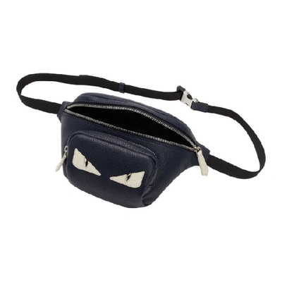 Shop Fendi Navy Bag Bugs Bum Bag In F18av Blue