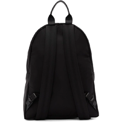 Shop Versace Black Logo Backpack In Knbn Black