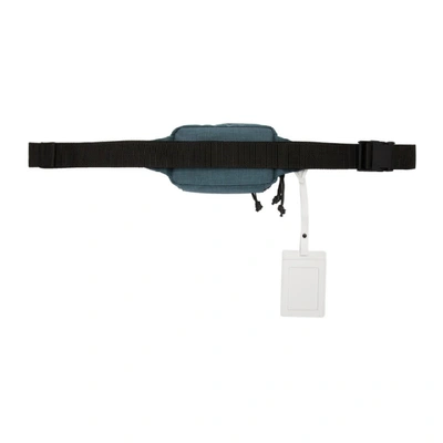 Shop Maison Margiela Blue Small Canvas Fanny Pack