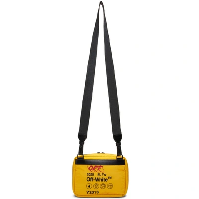 Shop Off-white Yellow Industrial Travel Crossbody Bag In 6000 Ylwno