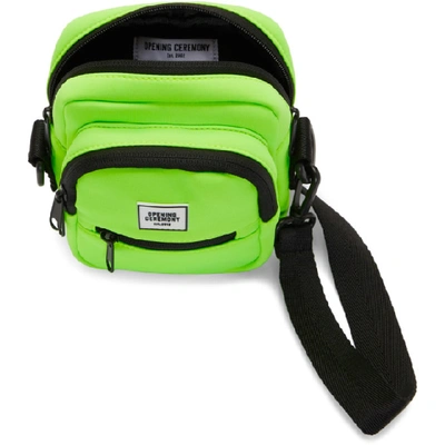 Shop Opening Ceremony Ssense Exclusive Green Mini Neoprene Crossbody Bag In 3000 Green