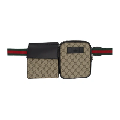 Shop Gucci Beige Gg Supreme Belt Bag In 9678 Beige