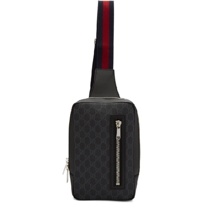 Shop Gucci Black Gg Supreme Belt Bag In 1095 Black
