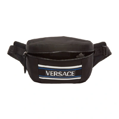 Shop Versace Black Palladium Belt Bag