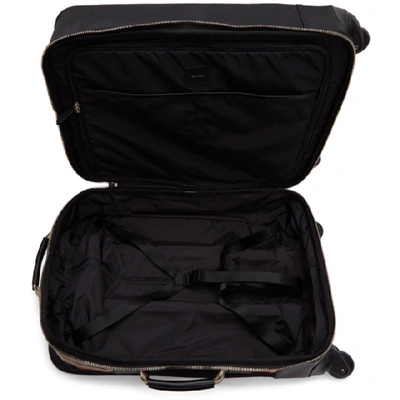 Shop Paul Smith Black Canvas Multistripe Suitcase In 79 Black