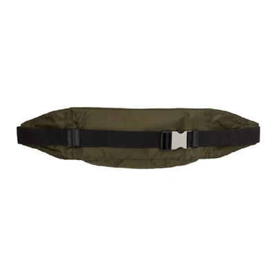 Shop Prada Khaki Nylon Belt Bag In Mimetico