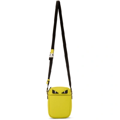 Shop Fendi Yellow Small Bag Bugs Messenger Bag In F044v Giafl