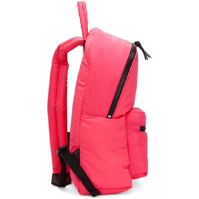 Shop Versace Pink Logo Backpack In D6lnp Pink