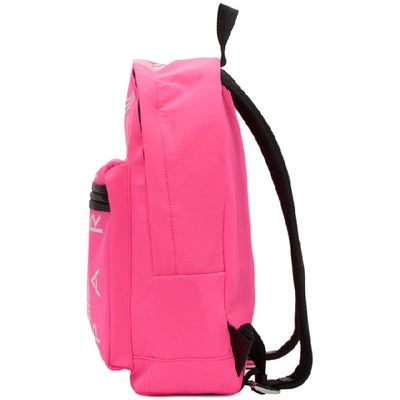 Shop Kenzo Pink Logo Backpack In 26 Deepfuch